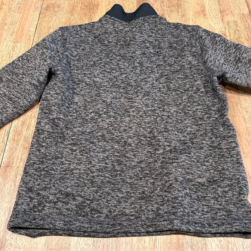 Eddie Bauer Dark Grey Heather Sweater-Knit Fleece 1/4-Zip Pullover| Men's Small‎ - Picture 10 of 12